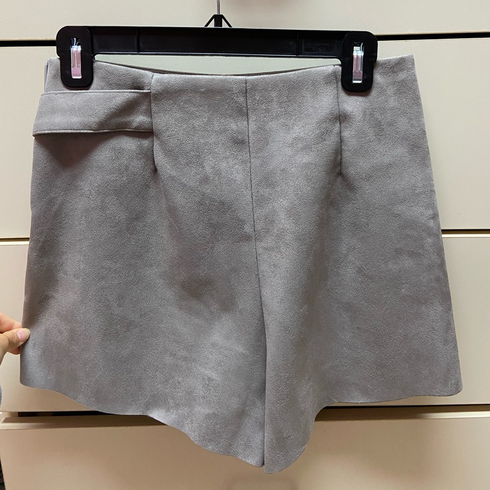 Zara Basic Collection Suede Skort - image 2